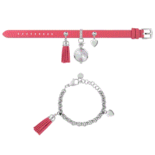 Load image into Gallery viewer, Furla Women's White Dial SS Chain Calfskin Leather set Watch