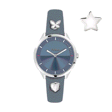 Load image into Gallery viewer, Furla Women's Pin Blue Dial Calfskin Leather Watch