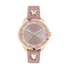 Load image into Gallery viewer, Furla Women's Pin Pink Dial Calfskin Leather Watch