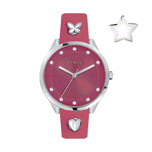 Load image into Gallery viewer, Furla Women's Pin Pink Dial Calfskin Leather Watch
